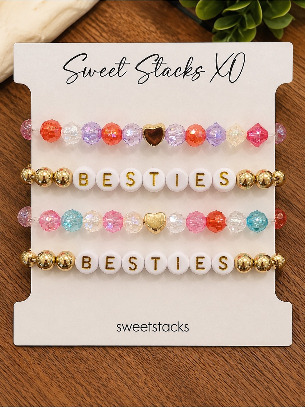 Sweet Stack of Besties Beaded Bracelets